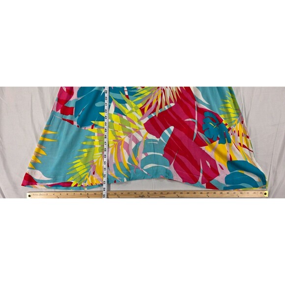 NWT Natori Womens Midi Dress Gauze V-Neck Pockets Tropical Resort Vaca Size S - Picture 13 of 13